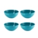 Jogo de 4 Bowls para Cereal de Cerâmica 16 cm Azul Caribe Le Creuset