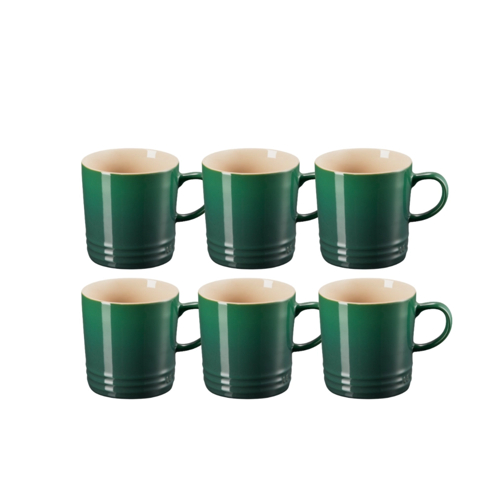 Jogo 6 Canecas de Chá de Cerâmica 350 ml Artichaut Le Creuset