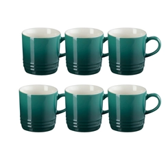 Jogo 6 Canecas Cappuccino de Cerâmica 200 ml Artichaut Le Creuset