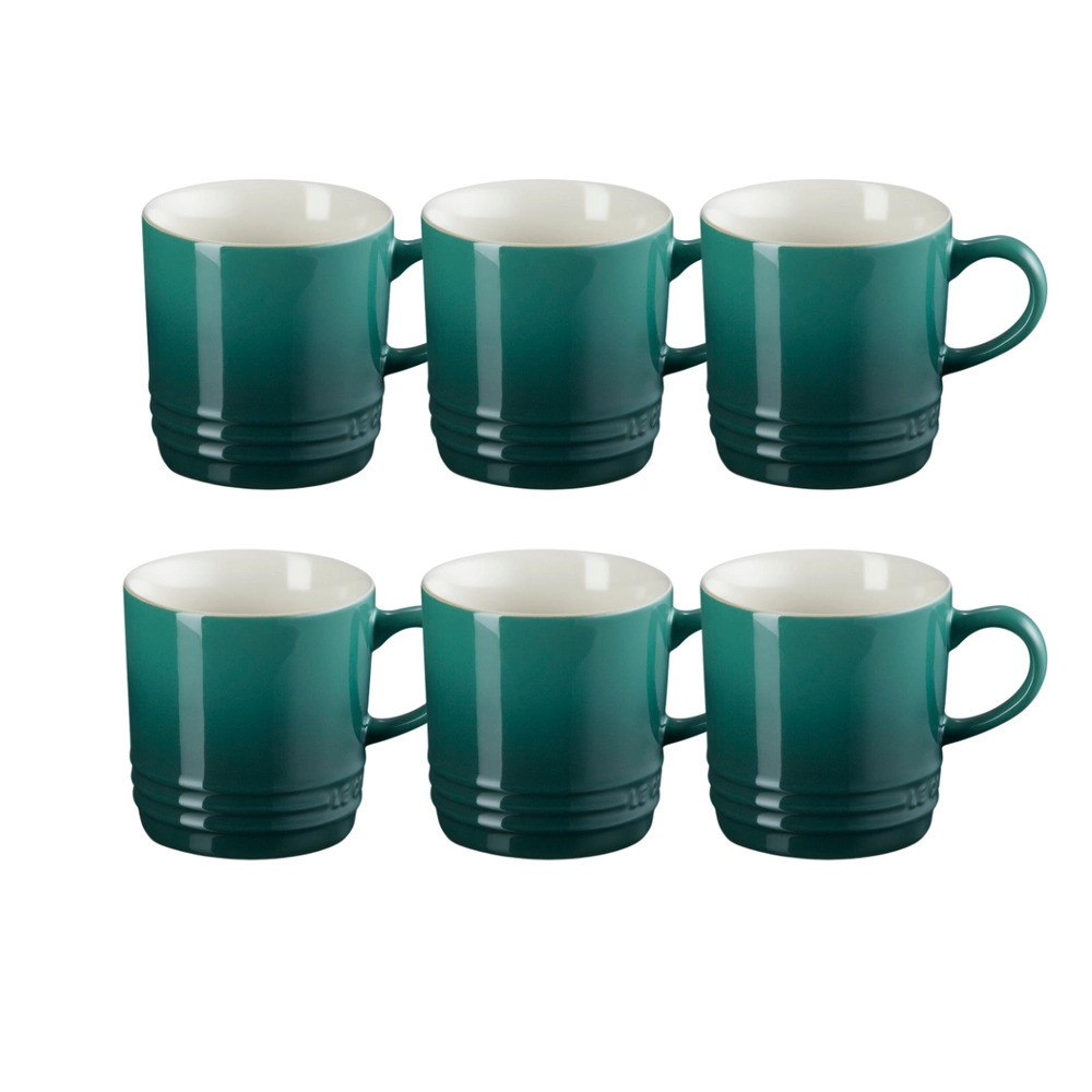 Jogo 6 Canecas Cappuccino de Cerâmica 200 ml Artichaut Le Creuset