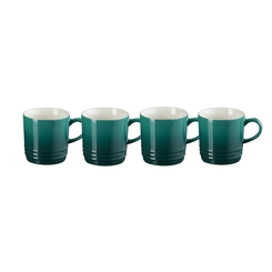 Jogo 4 Canecas Espresso de Cerâmica 100 ml Artichaut Le Creuset