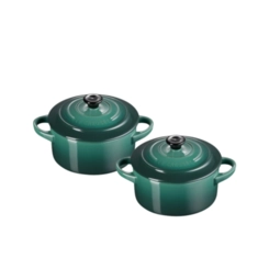 Jogo 2 Mini Cocotte de Cerâmica 10 cm Artichaut Le Creuset