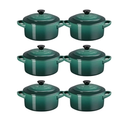 Jogo 6 Mini Cocotte em Cerâmica 10 cm Artichaut Le Creuset