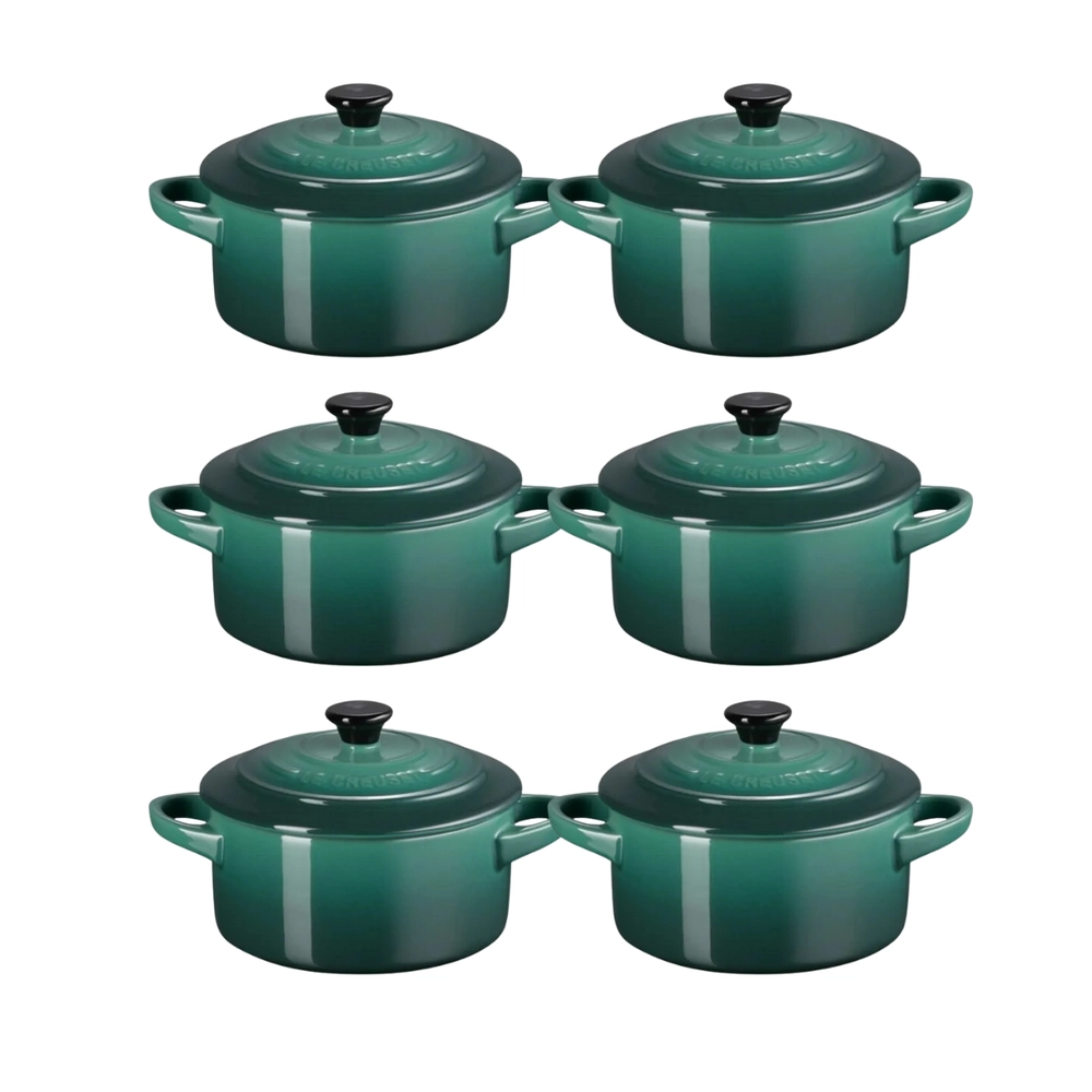 Jogo 6 Mini Cocotte em Cerâmica 10 cm Artichaut Le Creuset