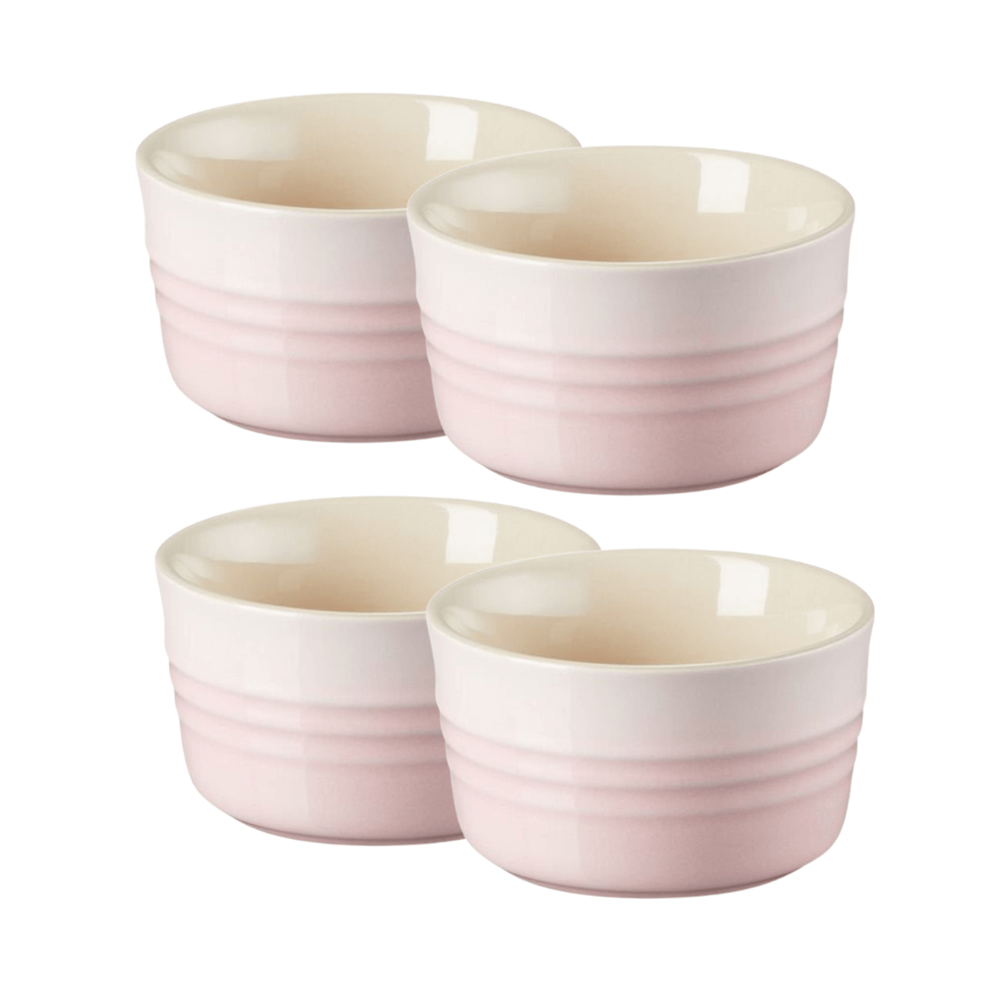 Seashell Ramekins Jogo de 4 Ramekins de Cerâmica 240 ml Shell Pink Le Creuset