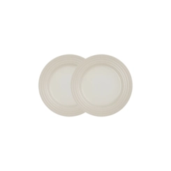 Jogo de 2 Pratos Rasos de Cerâmica 17 cm Meringue Le Creuset