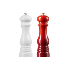 Kit Moedores de Sal e Pimenta 21 cm Branco e Vermelho Le Creuset