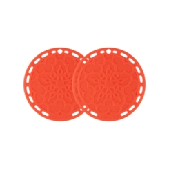 Kit de 2 Suportes de Silicone Laranja Le Creuset