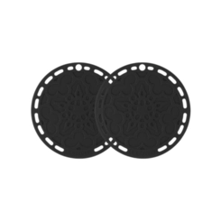 Kit de 2 Suportes de Silicone Preto Le Creuset