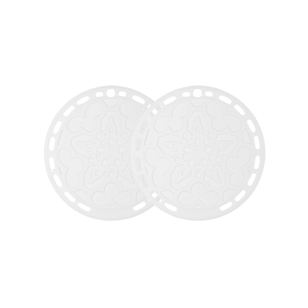 Kit de 2 Suportes de Silicone Branco Le Creuset
