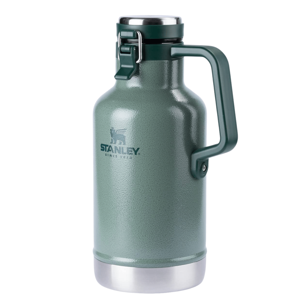 Stanley Classic Easy-Pour Growler 1,9 L – Thermos In Acciaio Verde Hammertone Per Birra E Bevande