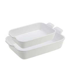 Jogo de 2 Travessas Heritage 26 e 32 cm Branco Le Creuset