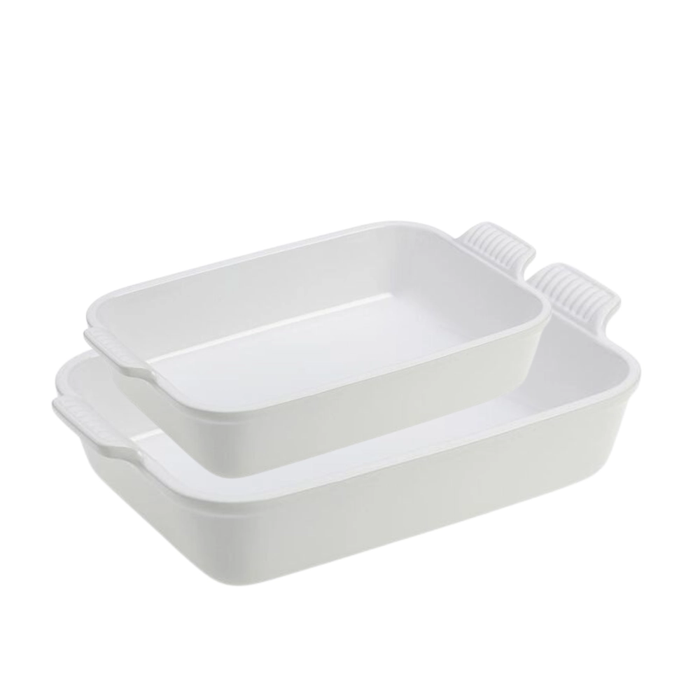 Jogo de 2 Travessas Heritage 26 e 32 cm Branco Le Creuset
