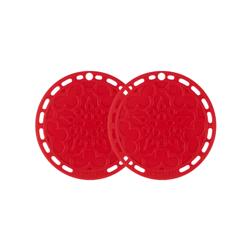 Kit de 2 Suportes de Silicone Vermelho Le Creuset