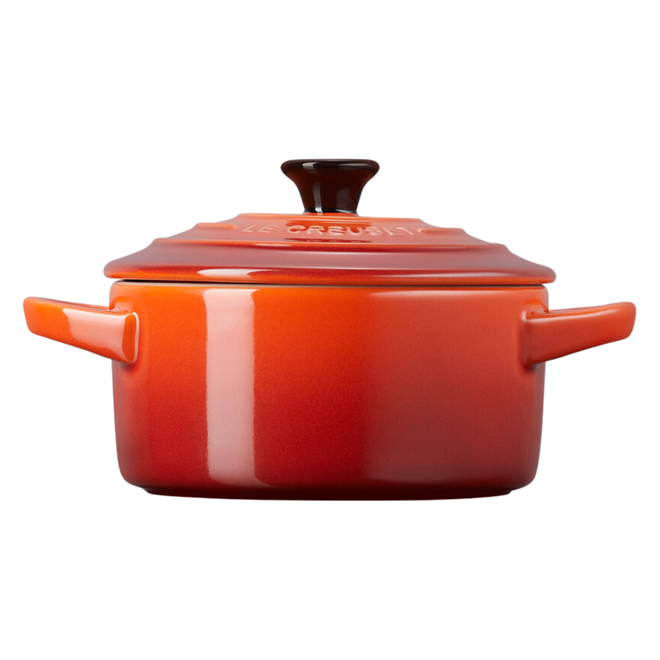 Mini Cocotte de Cerâmica Botão Preto 10 cm Cayenne Le Creuset