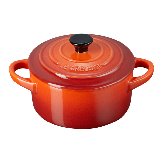 Mini Cocotte de Cerâmica Botão Preto 10 cm Cayenne Le Creuset