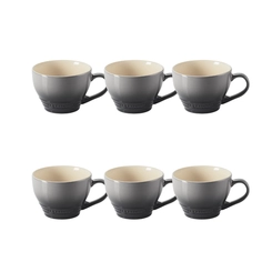 Jogo 6 Canecas Bistrô de Cerâmica 400 ml Flint Le Creuset