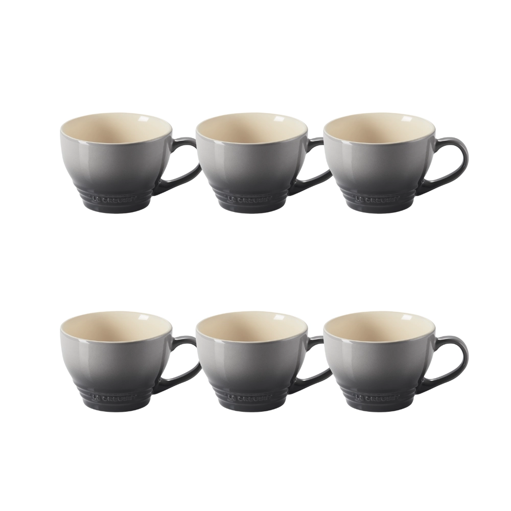 Jogo 6 Canecas Bistrô de Cerâmica 400 ml Flint Le Creuset