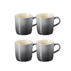 Jogo 4 Canecas Cappuccino de Cerâmica 200 ml Flint Le Creuset