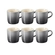 Jogo 6 Canecas Cappuccino de Cerâmica 200 ml Flint Le Creuset