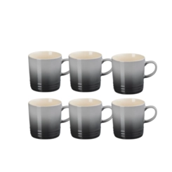 Jogo 6 Canecas de Chá de Cerâmica 350 ml Flint Le Creuset
