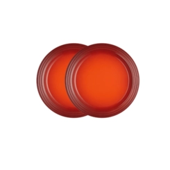 Jogo de 2 Pratos Rasos de Cerâmica 22 cm Cayenne Le Creuset