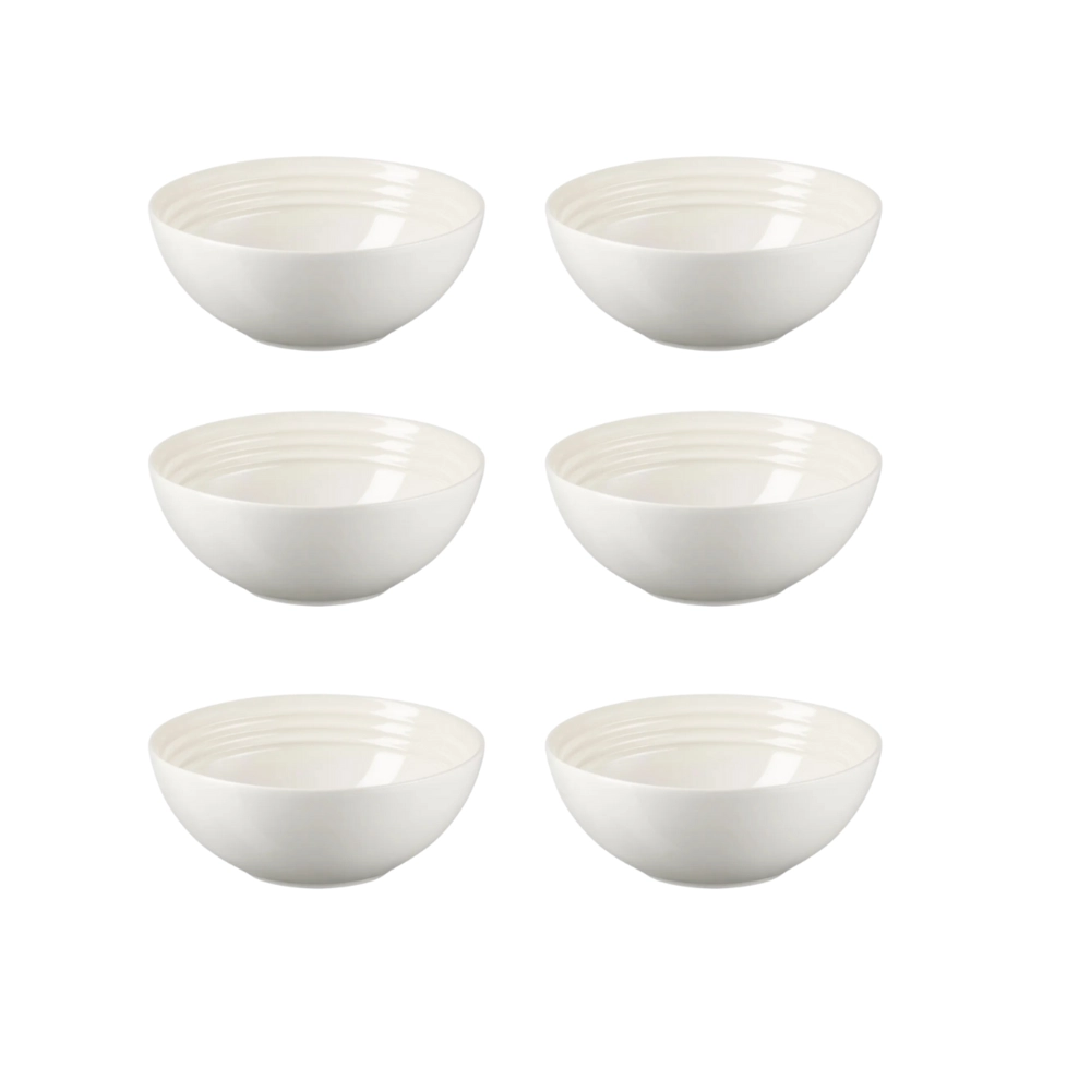 Jogo de 6 Bowls para Cereal de Cerâmica 16 cm Meringue Le Creuset