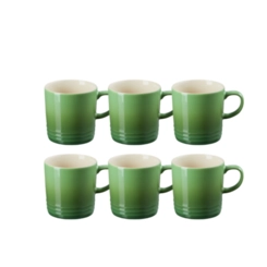 Jogo 6 Canecas de Chá de Cerâmica 350 ml Bamboo Le Creuset
