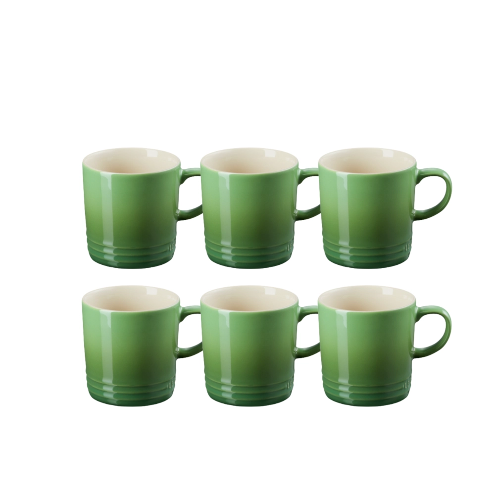 Jogo 6 Canecas de Chá de Cerâmica 350 ml Bamboo Le Creuset