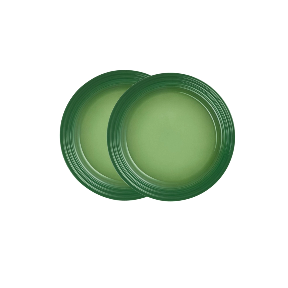 Jogo de 2 Pratos Rasos de Cerâmica 22 cm Bamboo Le Creuset