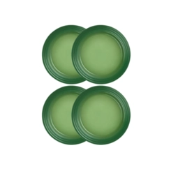 Jogo de 4 Pratos Rasos de Cerâmica 22 cm Bamboo Le Creuset