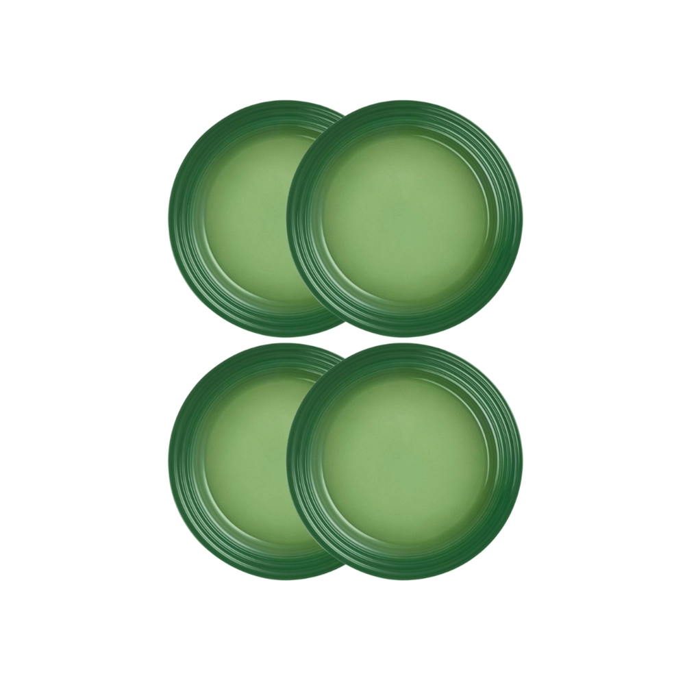 Jogo de 4 Pratos Rasos de Cerâmica 22 cm Bamboo Le Creuset