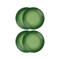 Jogo de 4 Pratos Rasos de Cerâmica 27 cm Bamboo Le Creuset