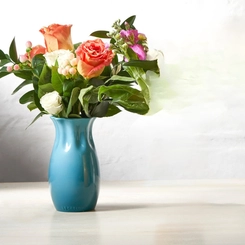 Vaso Flower em Cerâmica 16 cm Azul Caribe Le Creuset