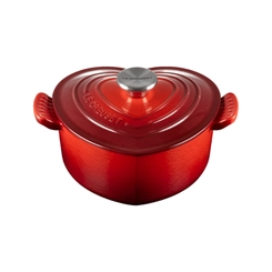 Panela Coração Tradicional 20 cm Pegador Coração Vermelho Le Creuset