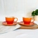 Conjunto 2 Canecas Espresso com Pires 200 ml Laranja Le Creuset