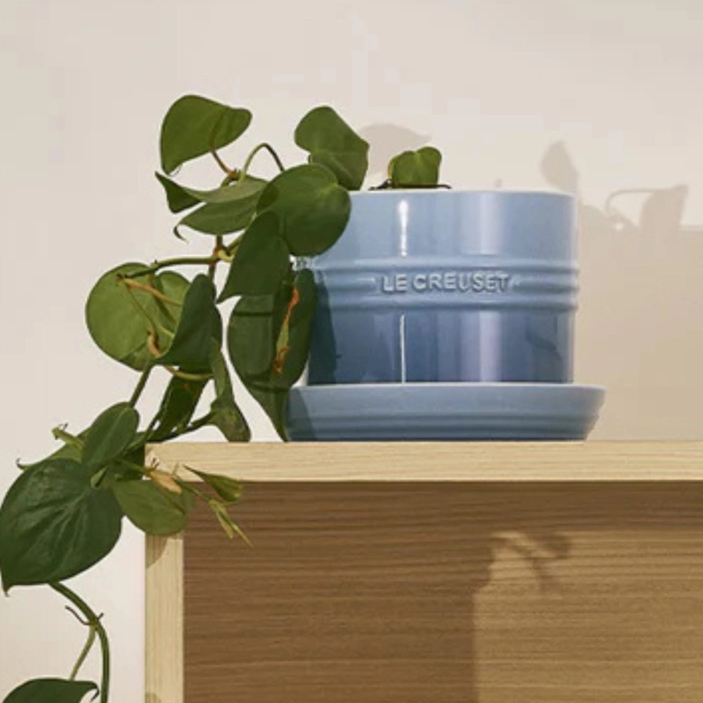 Vaso para Ervas com Bandeja 14 cm Chambray Le Creuset