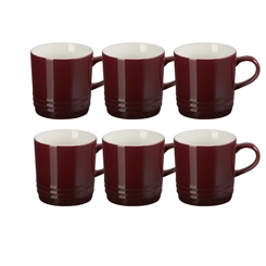 Jogo 6 Canecas Cappuccino de Cerâmica 200 ml Rhône Le Creuset