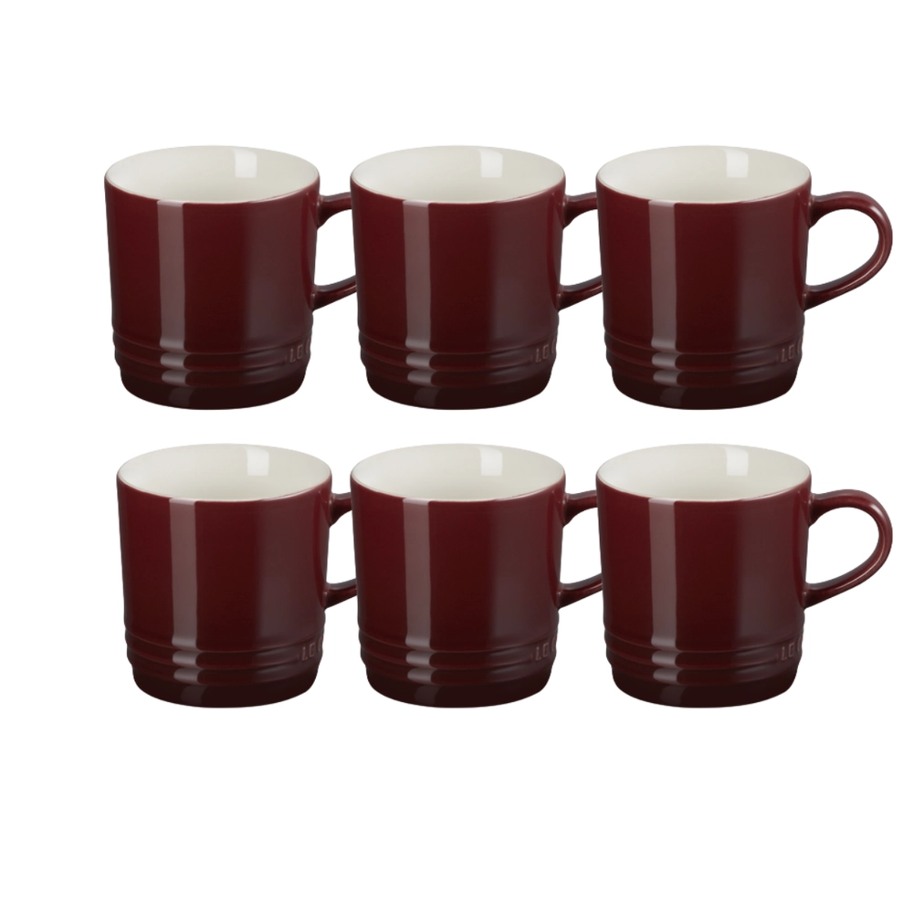 Jogo 6 Canecas Cappuccino de Cerâmica 200 ml Rhône Le Creuset