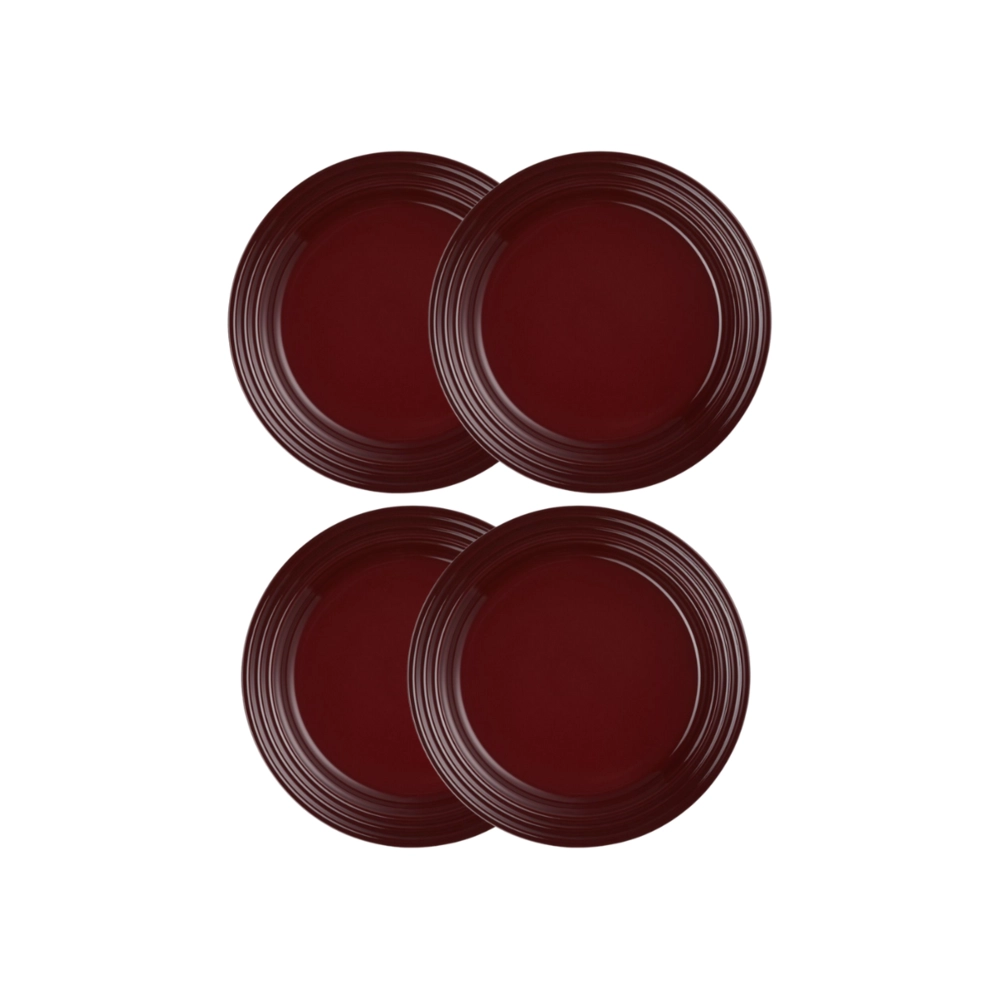 Jogo de 4 Pratos Rasos de Cerâmica 22 cm Rhône Le Creuset