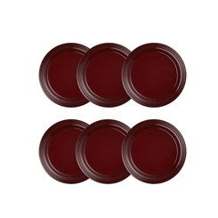 Jogo de 6 Pratos Rasos de Cerâmica 22 cm Rhône Le Creuset