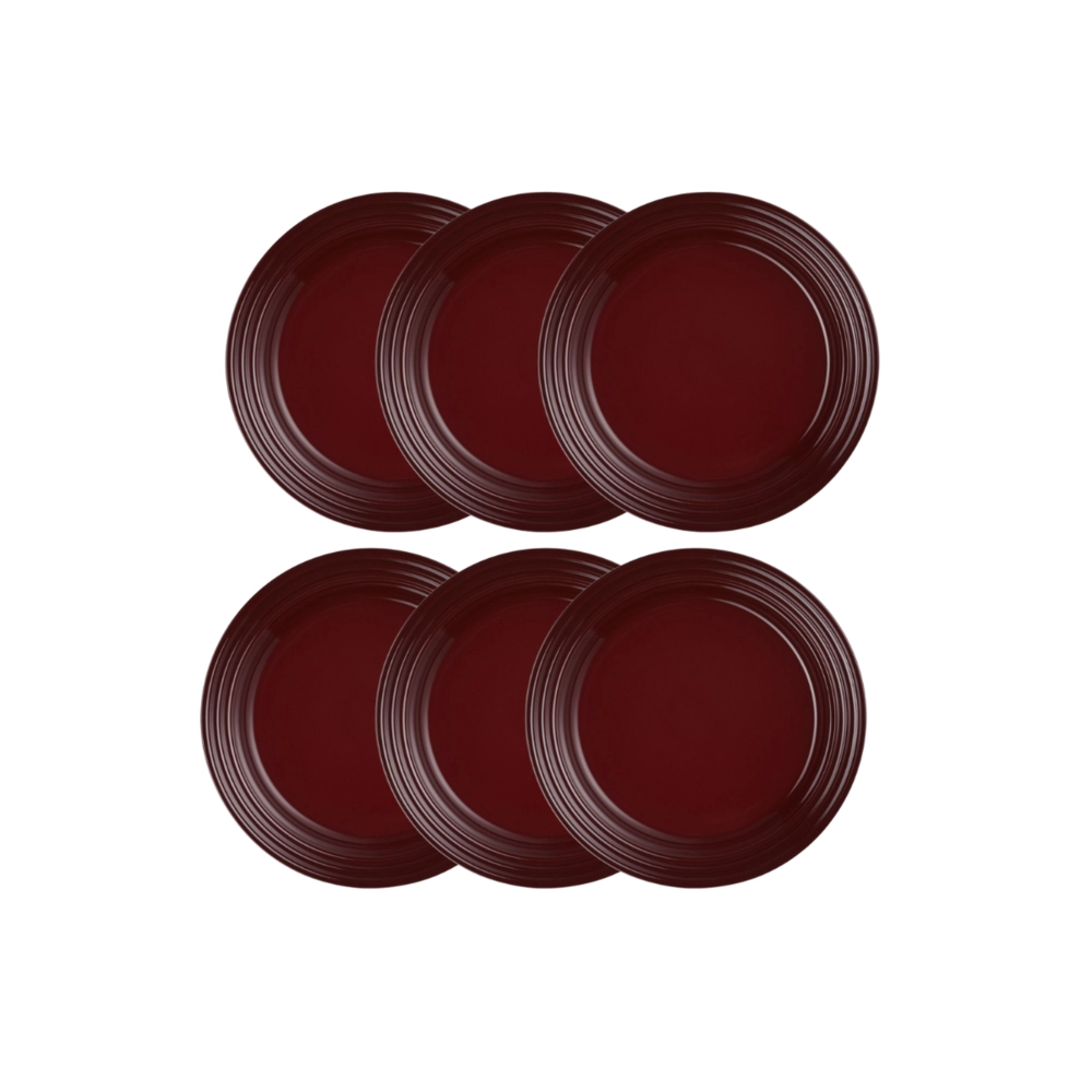 Jogo de 6 Pratos Rasos de Cerâmica 27 cm Rhône Le Creuset