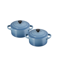Jogo 2 Mini Cocotte de Cerâmica 10 cm Chambray Le Creuset