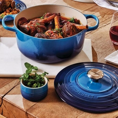 Panela Redonda Signature 28 cm Azure Blue Le Creuset