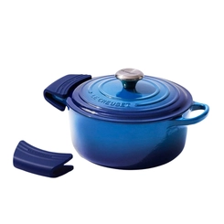 Conjunto com 2 Pegadores de Alça em Silicone Azure Blue Le Creuset