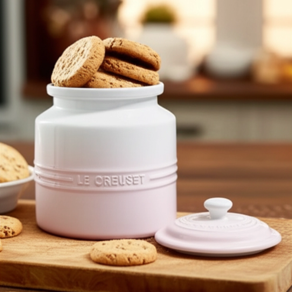 Pote para Biscoitos 2,4 Litros de Cerâmica Shell Pink Le Creuset