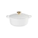Panela Redonda Signature 16 cm Branco Pegador Dourado Le Creuset