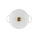 Panela Redonda Signature 20 cm Branco Pegador Dourado Le Creuset