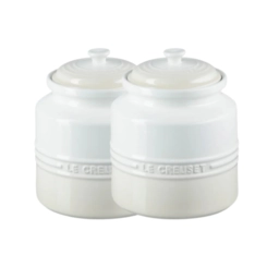 Kit de 2 Potes para Biscoito 2,4 Litros de Cerâmica Meringue Le Creuset