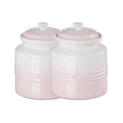 Kit de 2 Potes para Biscoito 2,4 Litros de Cerâmica Shell Pink Le Creuset